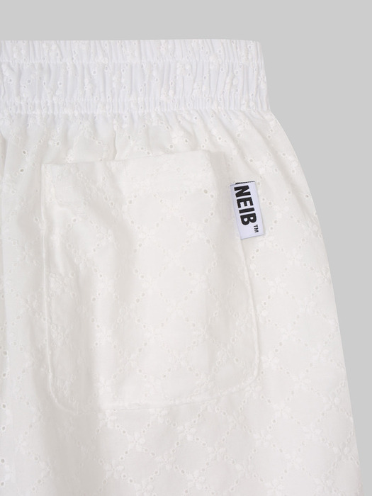 Lace Frilled Shorts(white)