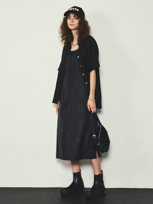 Summer Wool Half-Sleeve shirts_CTT326(Black)