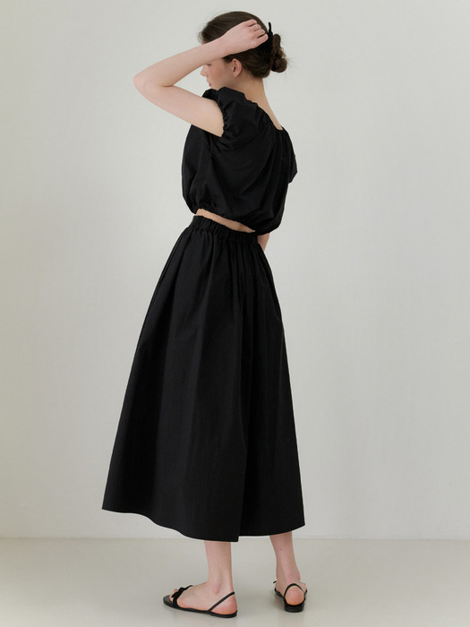 Roof shirring skirt (black)