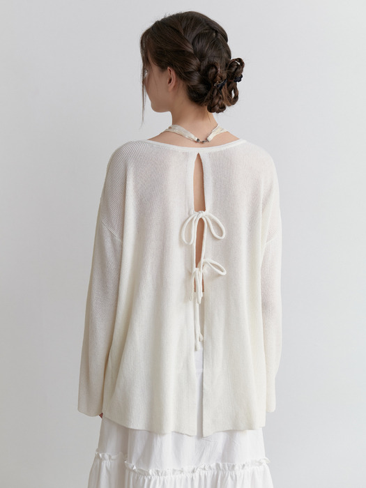 Verbena ribbon knit (ivory)