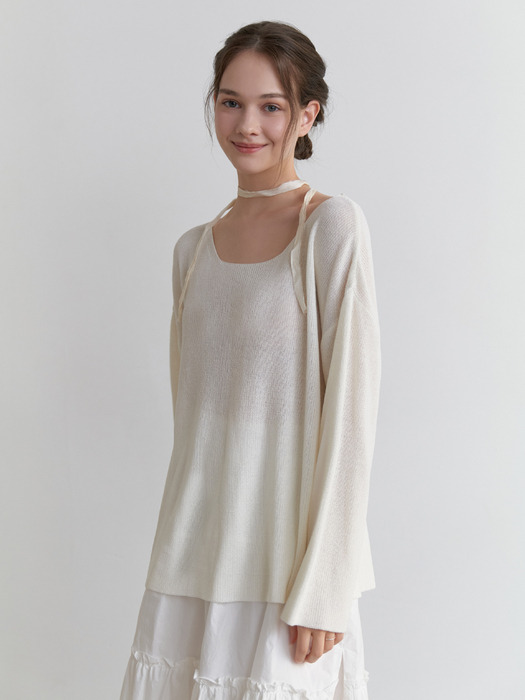 Verbena ribbon knit (ivory)