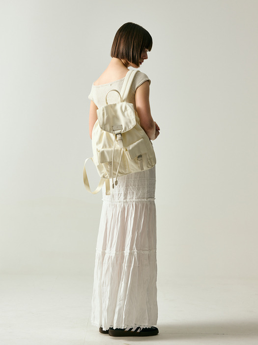 SYMBOL NYLON BACKPACK[IVORY]