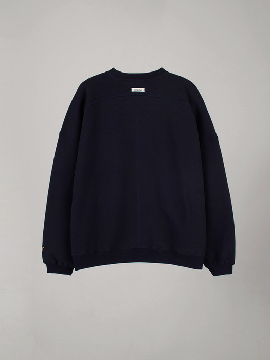 NEEDLE OVERSIZE SWEATSHIRT_NAVY