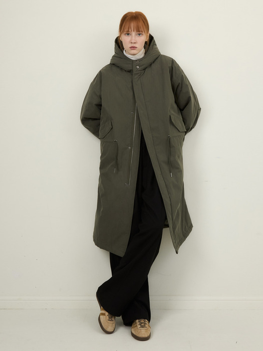 W/M-65FishTail Hooded Jacket Padded Coat_KHAKI