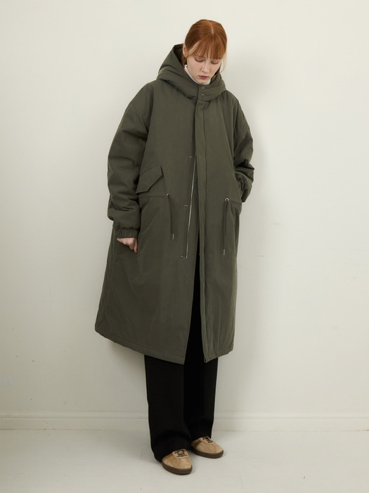 W/M-65FishTail Hooded Jacket Padded Coat_KHAKI