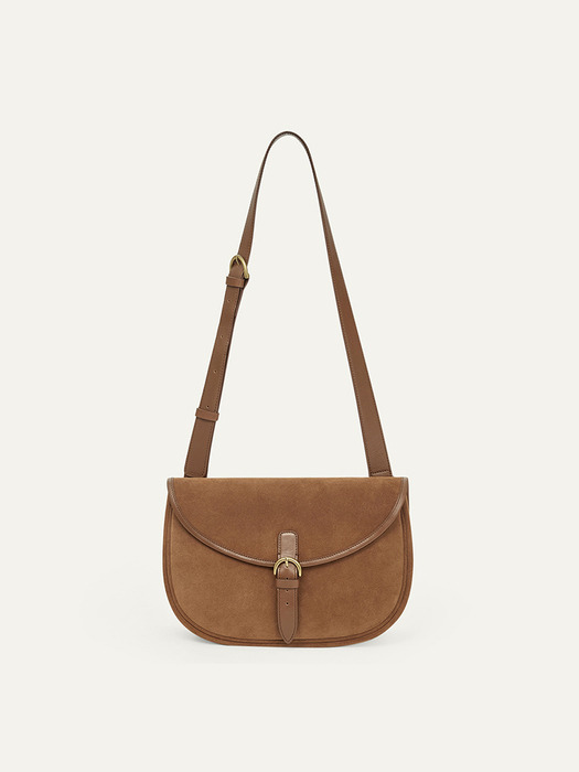 Margo Suede Crossbody Bag Caramel