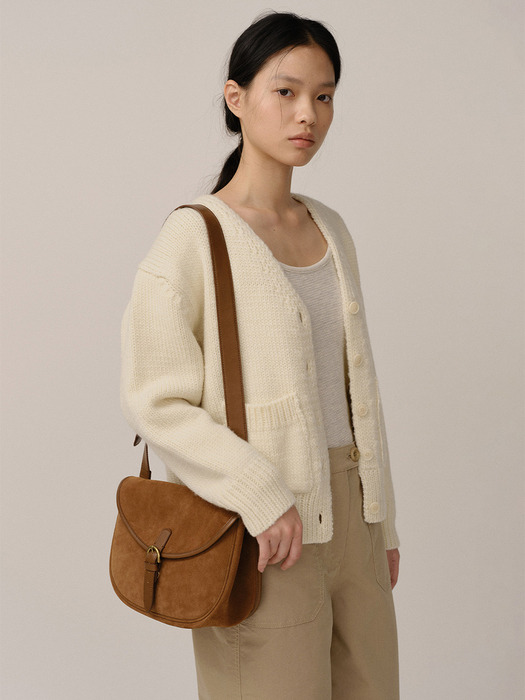 Margo Suede Crossbody Bag Caramel