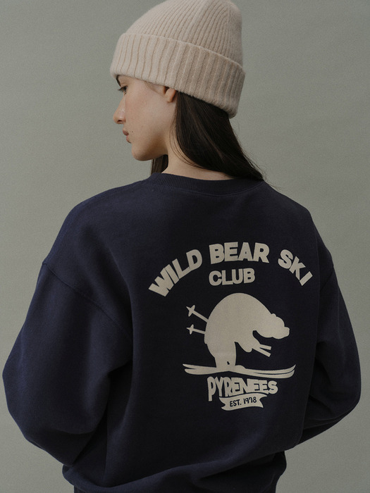 back print peachskin sweatshirts (vintage navy)