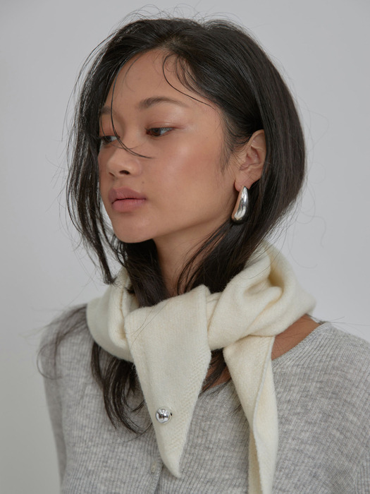 Multi Knit Muffler Ivory