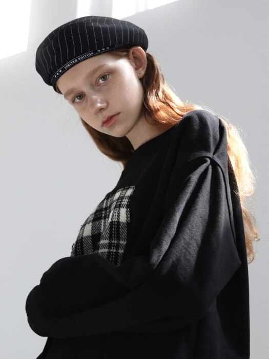 [1159STUDIOXMUNN]CO SELVAGE BERET_STRIPE