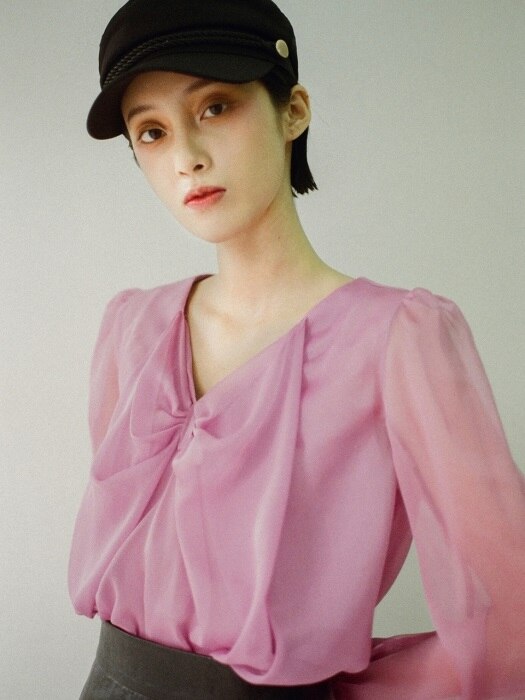 Ribbon blouse [Pink]
