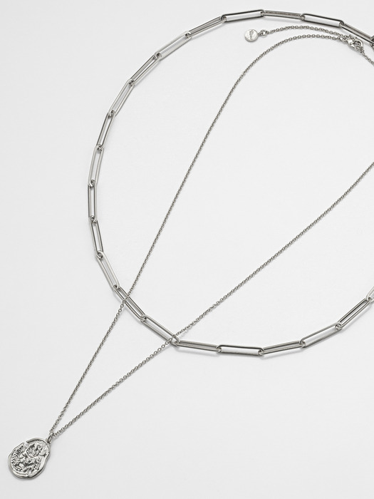 【TATIANA】梨泰院クラス Vintage oval coin chainchoker SET 타티아나][SET] Vintage oval coin chainchoker SET