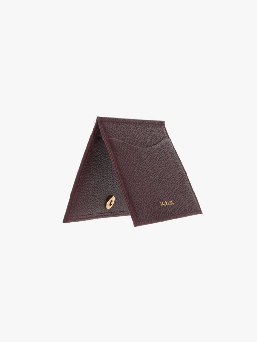 REIMS W018 Roof Mini Card Wallet Burgundy