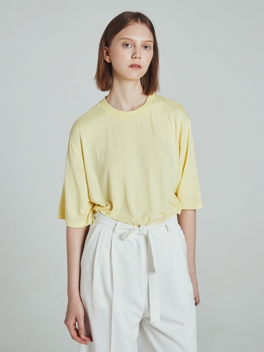 LABEL POINT TEE LIGHT YELLOW