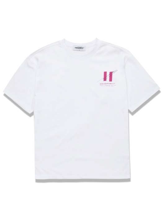 19 Signature Logo Graphic Over-Fit TEE WHITE