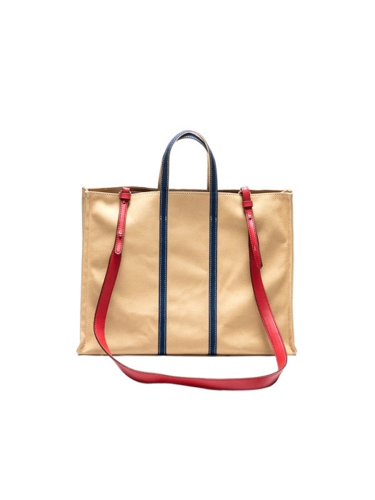 tashiana No.7 canvas tote bag_beige