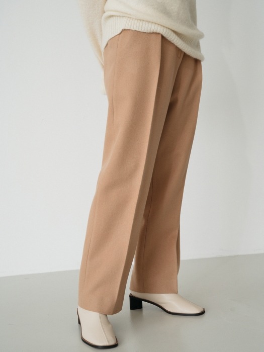 wool modern pants (beige)
