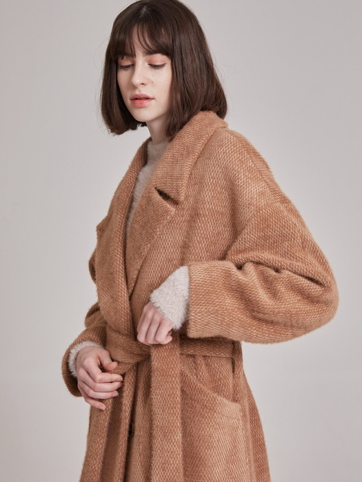Caramel soft yarn coat 