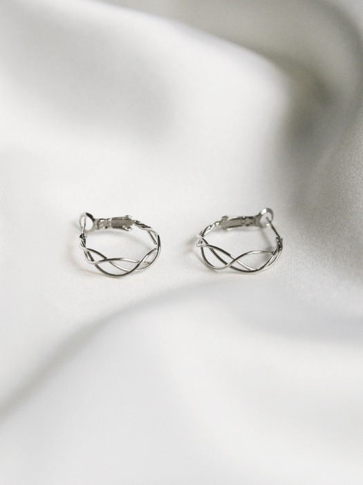 layered wave ring earrings (2colors)