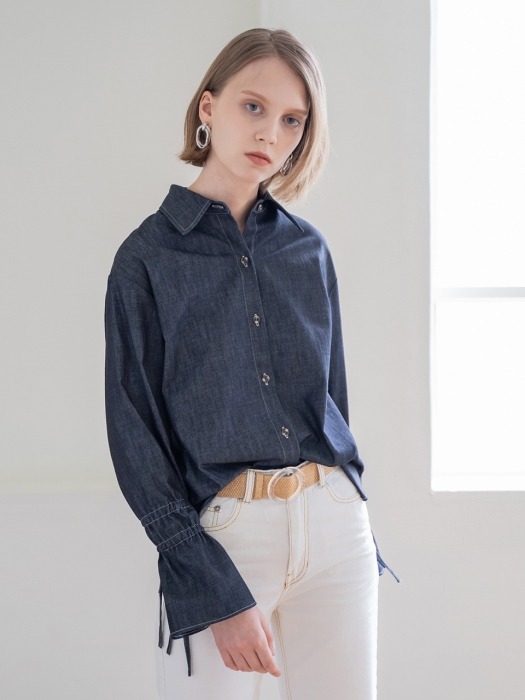 STRING DENIM SHIRT