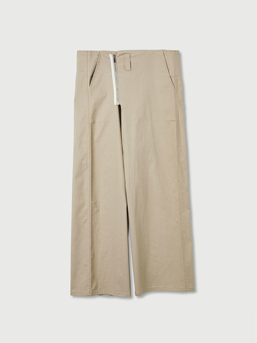no.175 (beige overlap pants)