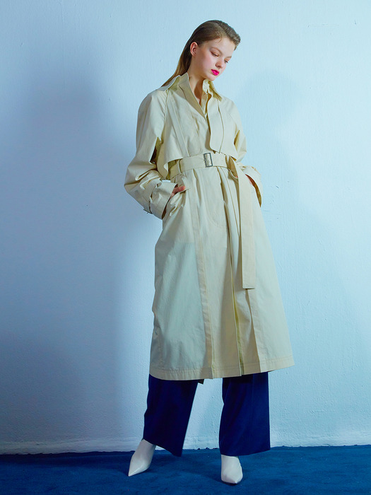 Detail trench coat 002 Beige