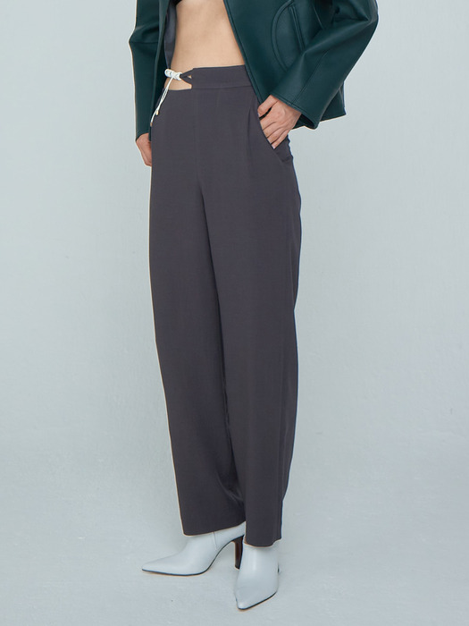 Waist Strap Trousers_Charcoal