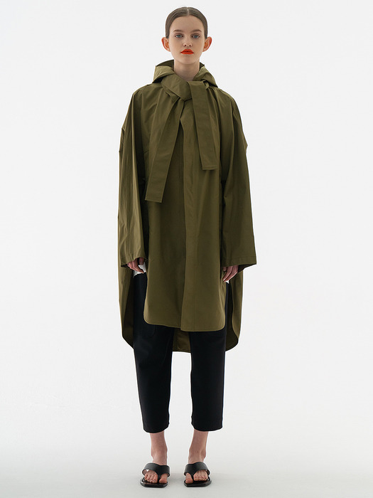 HOOD COAT OLIVE GREEN