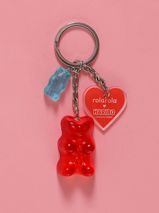 (LV-20338) ROLAROLA X HARIBO JELLY KEY RING RED