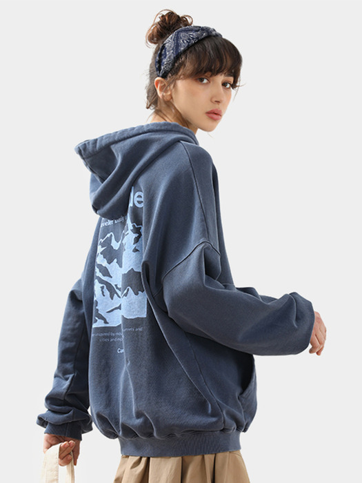 MOUNTAIN MOOD OVERFIT HOODIE CHT204 / 4color W