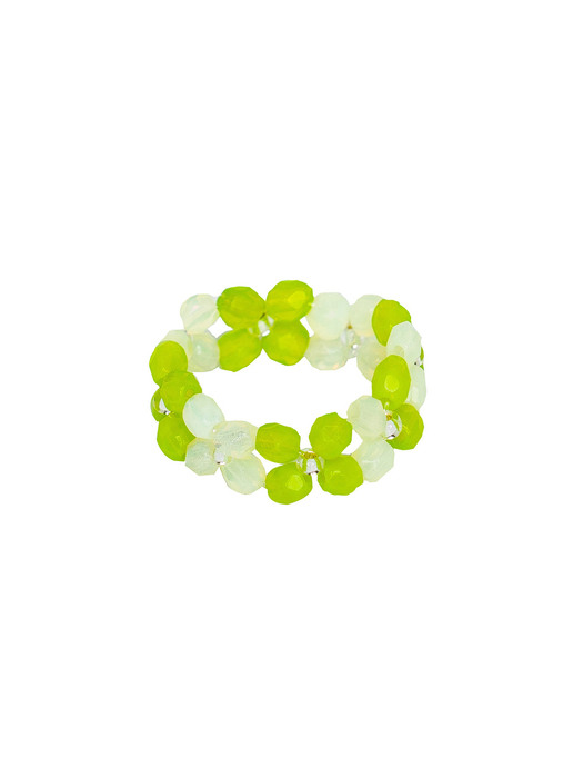 Layered Beads Ring (Yellow Green)