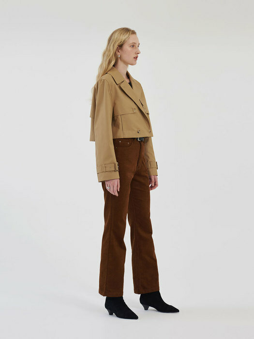 HALF CROP TRENCH COAT (beige)