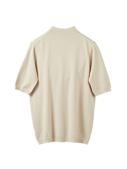 HIGH-NECK KNIT BEIGE