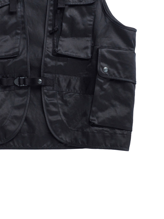 JERKIN VEST / BLACK TWILL