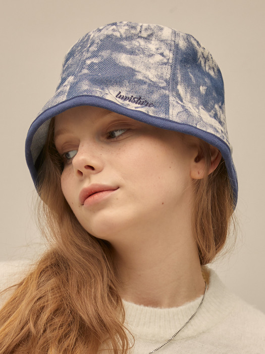 PO TIE DYE BUCKET HAT(BLUE)