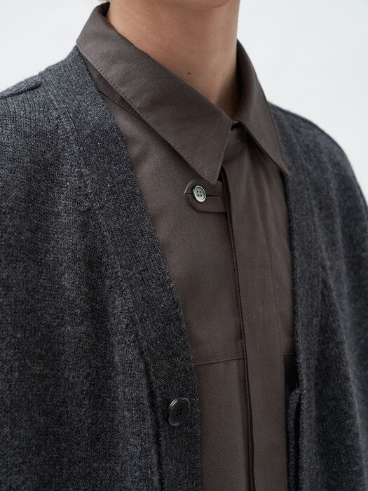 ring button shirts (taupe)
