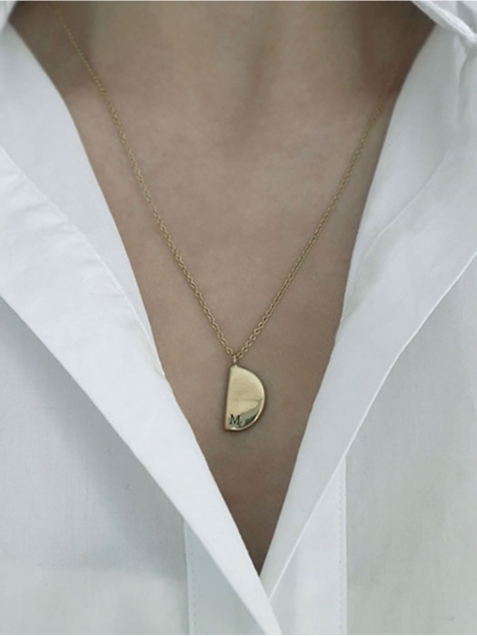 Gold baan necklace (M)(이니셜각인)
