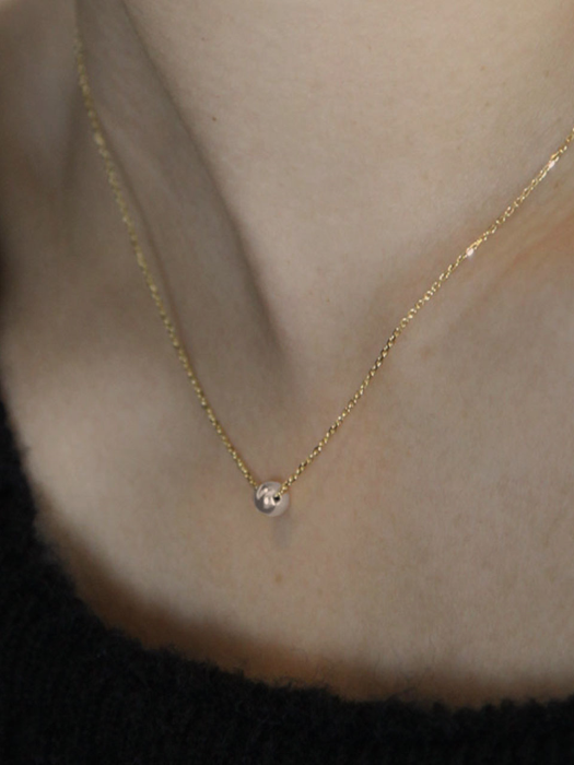 [Silver925] Hd_008 Gold pearl necklace