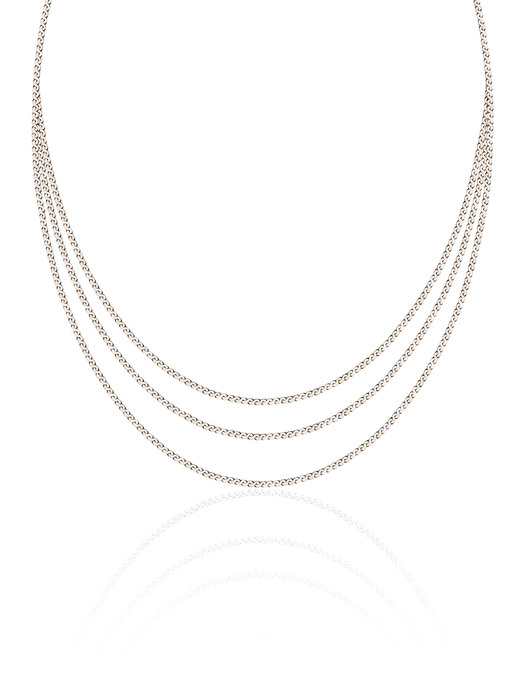 [silver925] 3 layered Fein necklace