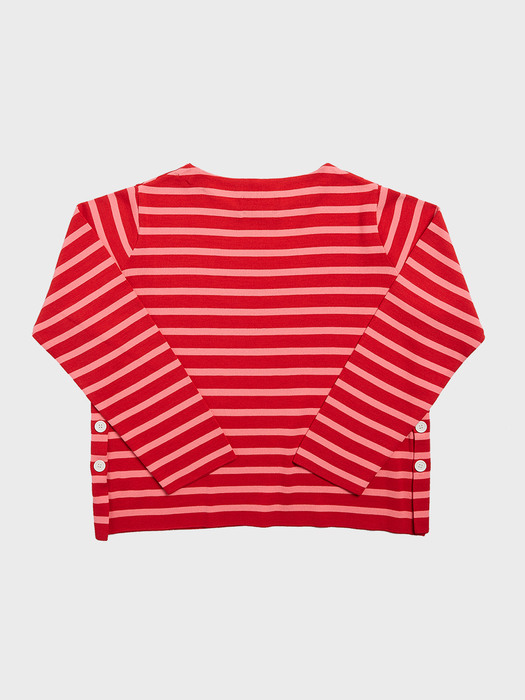 SIDE STRIPE KNIT [PINK]