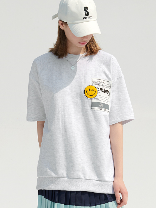 빈티지 반팔 티셔츠 [MELANGE GREY] / S21A05016