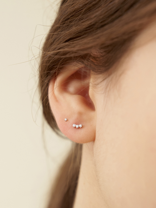 [Silver925]Petit SET Triple Moisainite Earring_DE0006