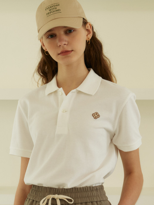 clover polo shirts (white)