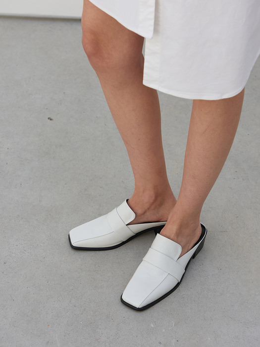 Louis Mules Leather White