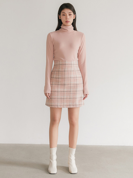 [단독][SET] FLU GOL POLA PINK + FLU CHECK MINI-SKIRT PINK