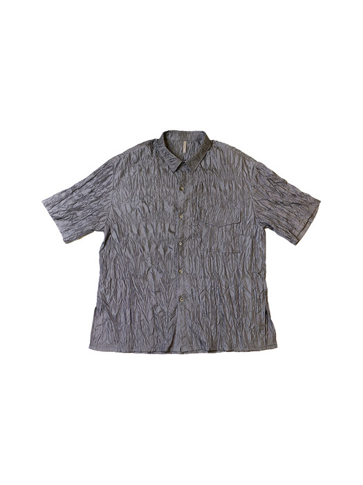 Wrinkle Half Shirt / Charcoal
