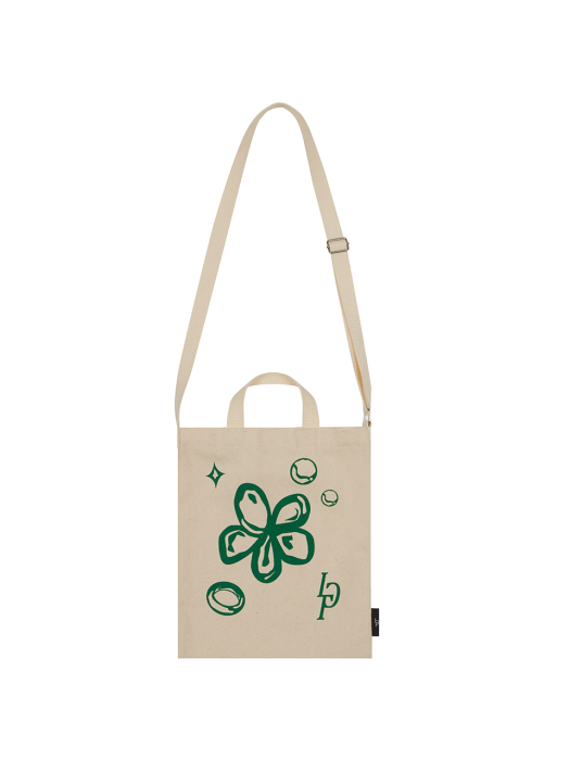 LR FLOWER COTTON BAG(IVORY)