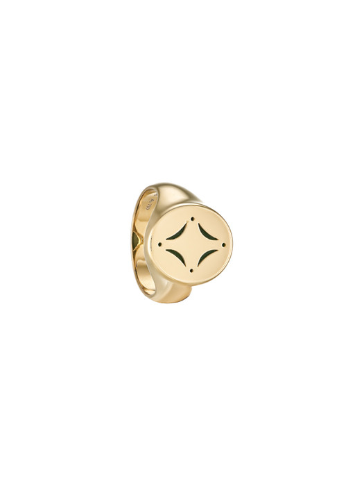 Reflection Jade Ring (Yellow Gold. 18kt, Jade)