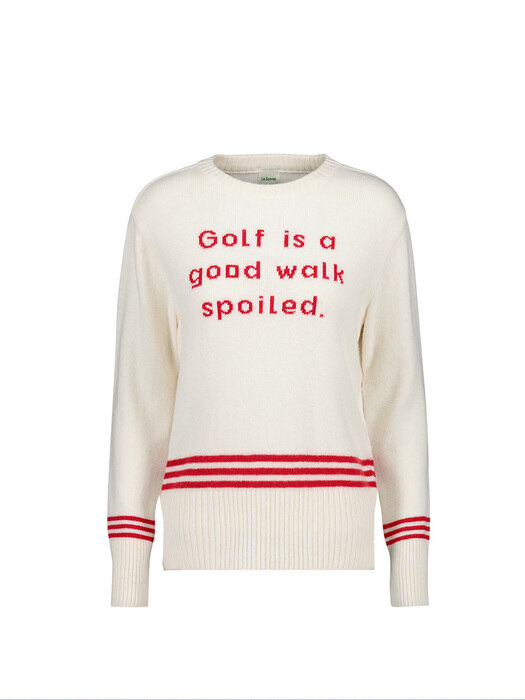 명언 니트 스웨터 Quotes Sweater_Cream