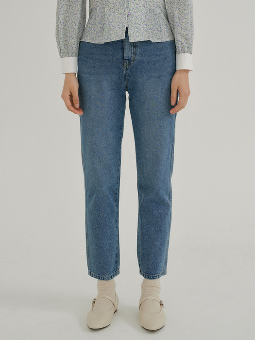 KACK STRAIGHT DENIM PANTS BLUE